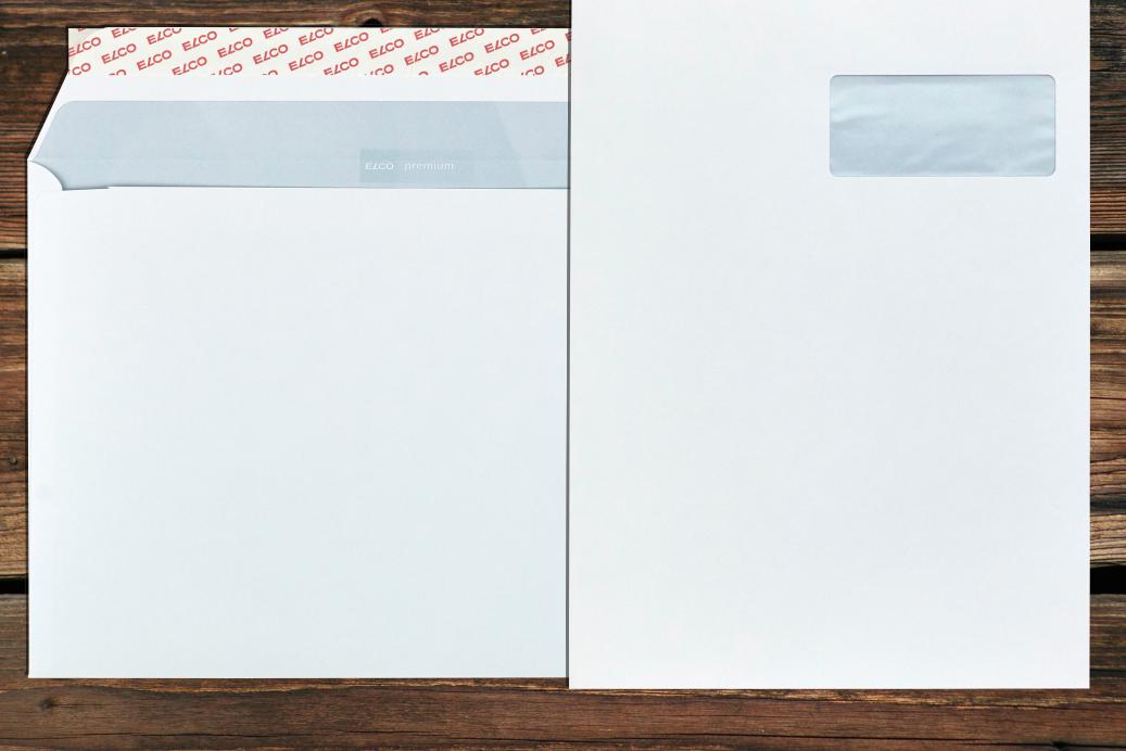 Briefhüllen mit Fenster C4 229x324 mm Haftklebend Hochweiß 120 g/qm